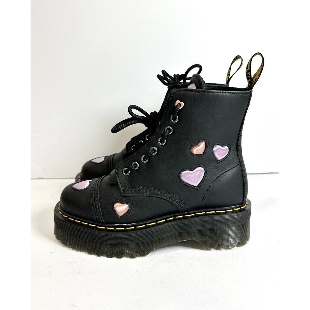 Dr. Martens Sinclair Heart Chunky Platform Boot Size 7 Unique Sweet Details - Picture 4 of 11